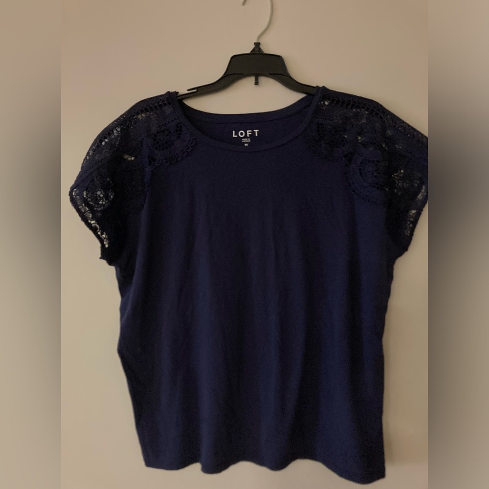 Loft Navy Top